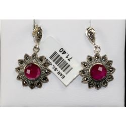 #0064 - STERLING SILVER EARRINGS - 5.1 GRAMS