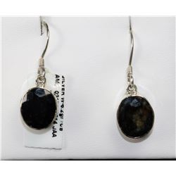 #0079 - STERLING SILVER AMETHYST EARRINGS