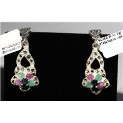 #0046 - STERLING SILVER EARRINGS - 14.3 GRAMS