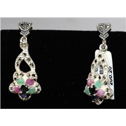 #0046 - STERLING SILVER EARRINGS - 14.3 GRAMS