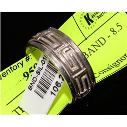 #0158 - STERLING SILVER BAND - 8.5 GRAMS