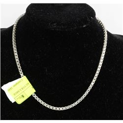 #9996 - 18" STERLING SILVER LARGE BOX LINK CHAIN