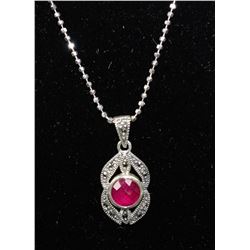 #0046 - 18" STERLING SILVER PENDANT & NECKLACE
