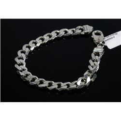 #0055 - 8" STERLING SILVER BRACELET - 30.8 GRAMS