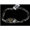 Image 1 : #0035 - 8" STERLING SILVER MEDICAL BRACELET