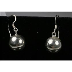 #0074 - STERLING SILVER AMETHYST EARRINGS