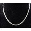Image 1 : #0068 - 20" STERLING SILVER FIGARO NECKLACE