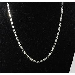 #0066 - 22" STERLING SILVER FIGARO NECKLACE