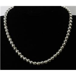#0050 - 18" STERLING SILVER BALL NECKLACE