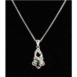 #0022 - 18" STERLING SILVER PENDANT & NECKLACE