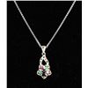 Image 1 : #0022 - 18" STERLING SILVER PENDANT & NECKLACE