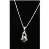 Image 1 : #0028 - 22" STERLING SILVER PENDANT & CHAIN