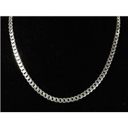 #0071 - 20" STERLING SILVER DIAMOND CUT CURB