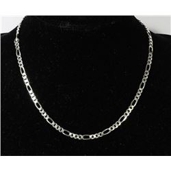 #0075 - 18" STERLING SILVER FIGARO NECKLACE