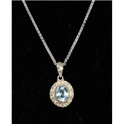 #0052 - 19" STERLING SILVER PENDANT & NECKLACE