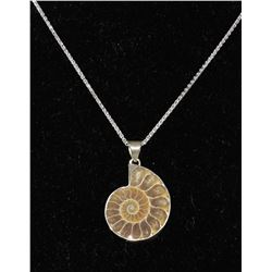 #0070 - 30" STERLING SILVER SHELL PENDANT