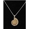 Image 1 : #0070 - 30" STERLING SILVER SHELL PENDANT