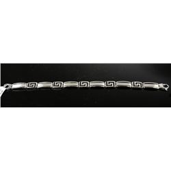 #0021 - 8" STERLING SILVER GREEK KEY BRACELET