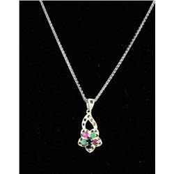 #0028 - 17" STERLING SILVER PENDANT & NECKLACE