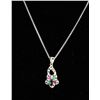 Image 1 : #0028 - 17" STERLING SILVER PENDANT & NECKLACE