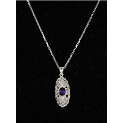 #0050 - 20" STERLING SILVER PENDANT & NECKLACE