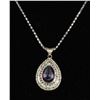 Image 1 : #0073 - 16" STERLING SILVER MYSTIC TOPAZ PENDANT &