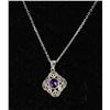 Image 1 : #0051 - 18" STERLING SILVER PENDANT & NECKLACE