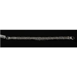 #0020 - 8" STERLING SILVER GREEK KEY BRACELET