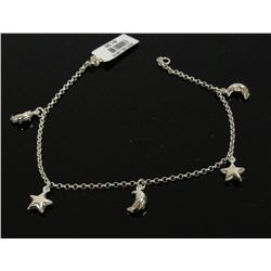 #0010 - STERLING SILVER ANKLET - 5.2 GRAMS