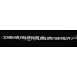 #0019 - 8" STERLING SILVER VERSACE HEAD BRACELET