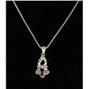 Image 1 : #0028 - 17" STERLING SILVER PENDANT & NECKLACE
