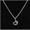 Image 1 : #0010 - 24" STERLING SILVER AMETHYST PENDANT &