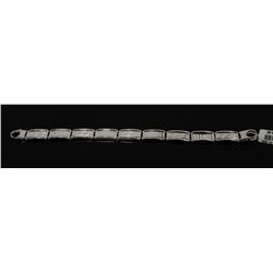 #0022 - 8" STERLING SILVER GREEK KEY BRACELET