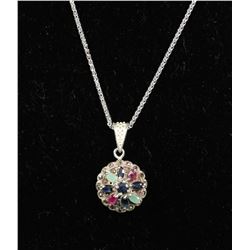 #0020 - 22" STERLING SILVER PENDANT & NECKLACE