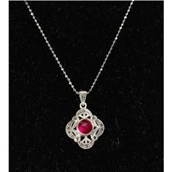 #0045 - 18" STERLING SILVER PENDANT & NECKLACE
