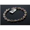 Image 1 : #0053 - 7" 10K WHITE GOLD CZ BRACELET - 14.3 GRAMS