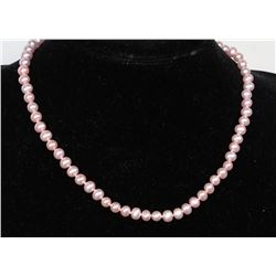 #0001 - 18" 10K YELLOW GOLD PEARL NECKLACE