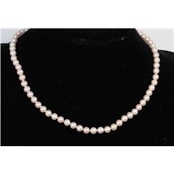 #0001 - 18" 10K YELLOW GOLD PEARL NECKLACE