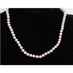 #0001 - 18" 10K YELLOW GOLD PEARL NECKLACE