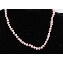 #0001 - 18" 10K YELLOW GOLD PEARL NECKLACE