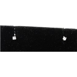 #0066 - 14K WHITE GOLD DIAMOND(0.10CT) EARRINGS
