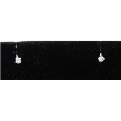 #0065 - 14K WHITE GOLD DIAMOND(0.10CT) EARRINGS