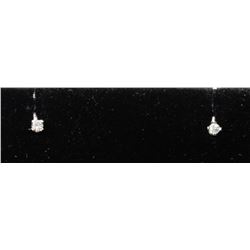 #0065 - 14K WHITE GOLD DIAMOND(0.10CT) EARRINGS