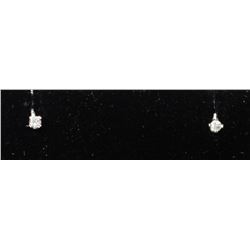 #0065 - 14K WHITE GOLD DIAMOND(0.10CT) EARRINGS