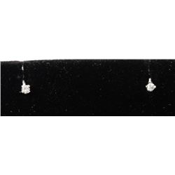 #0065 - 14K WHITE GOLD DIAMOND(0.10CT) EARRINGS