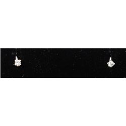 #0065 - 14K WHITE GOLD DIAMOND(0.10CT) EARRINGS
