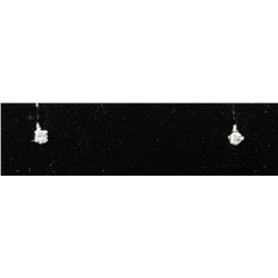 #0065 - 14K WHITE GOLD DIAMOND(0.10CT) EARRINGS