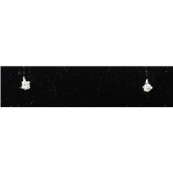 #0065 - 14K WHITE GOLD DIAMOND(0.10CT) EARRINGS
