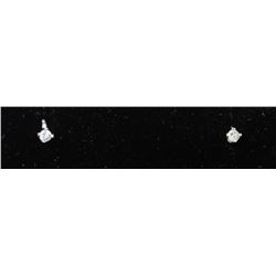 #0066 - 14K WHITE GOLD DIAMOND(0.10CT) EARRINGS