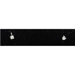 #0065 - 14K WHITE GOLD DIAMOND(0.10CT) EARRINGS